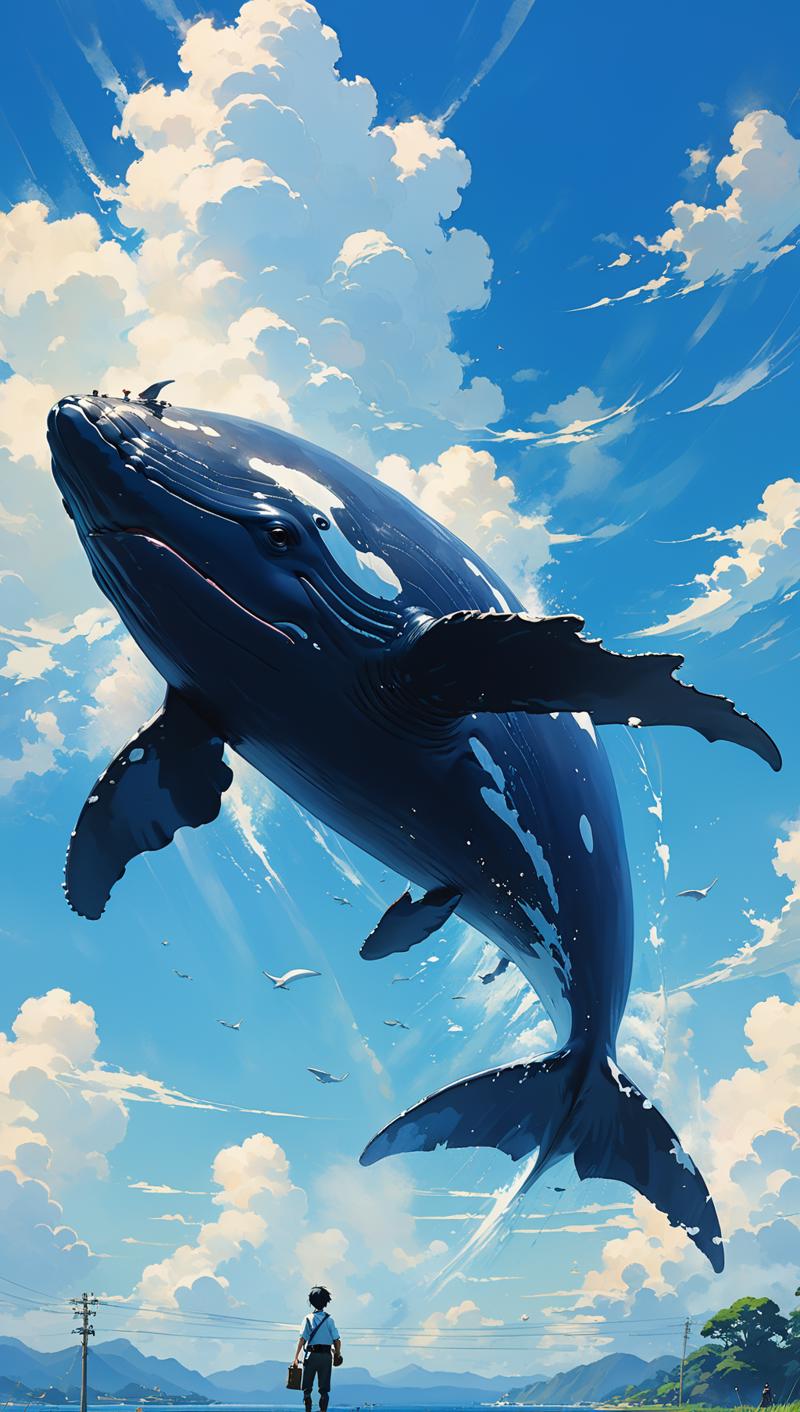 00722-3909004379-whale blue flying, in the sky clean, acrylic painting, trending on pixiv fanbox, palette knife and brush strokes, style of makot.png